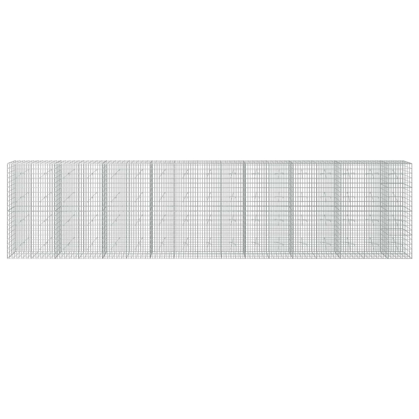 vidaXL Γκαμπιόν με σύρμα 5 mm και πλέγμα 5x10 cm 850x20x200 εκ