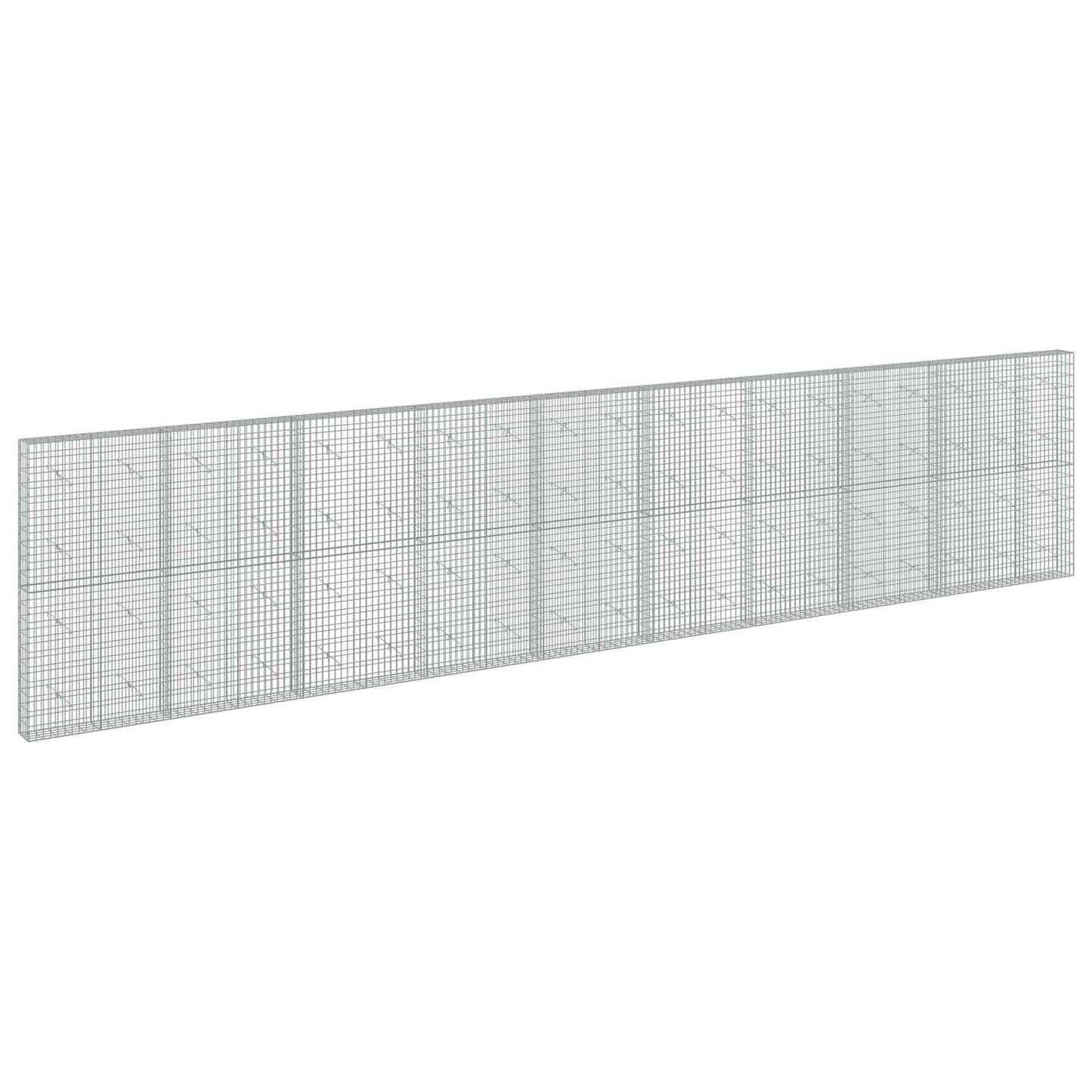 vidaXL Γκαμπιόν με σύρμα 5 mm και πλέγμα 5x10 cm 950x20x200 εκ