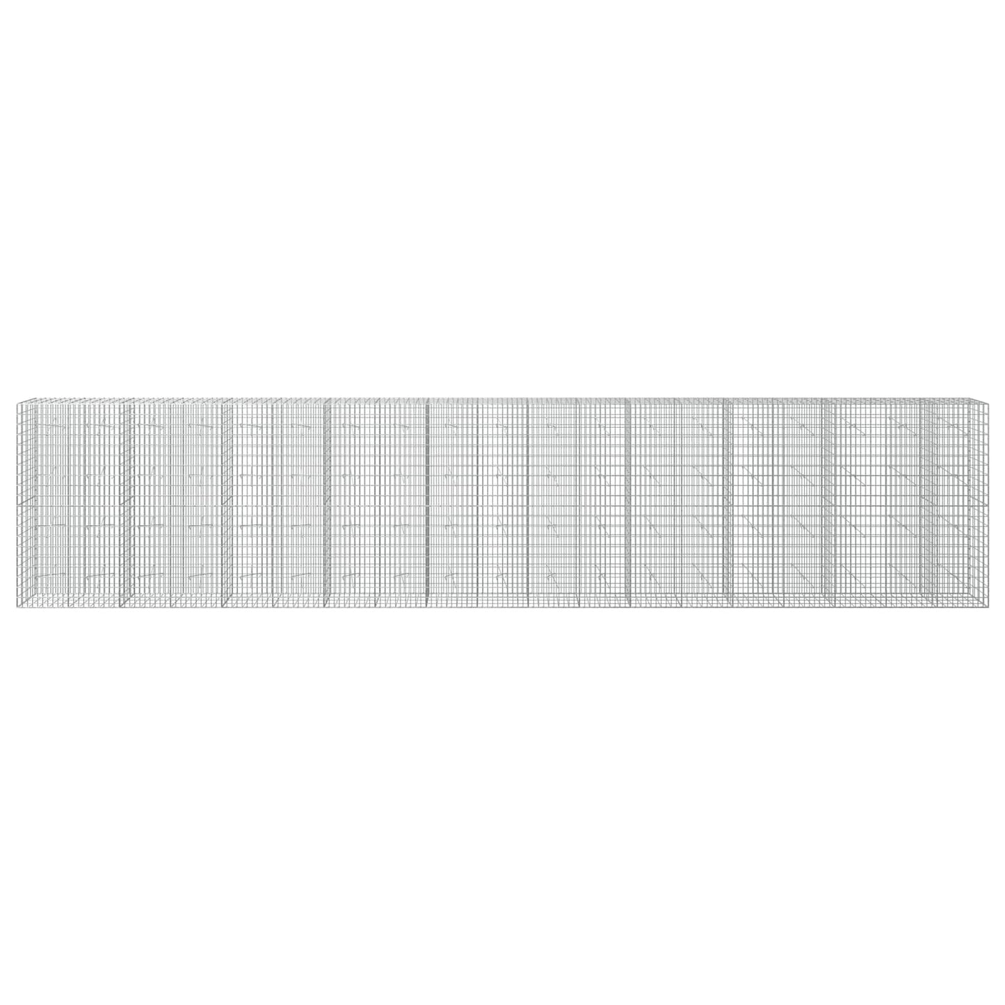 vidaXL Γκαμπιόν με σύρμα 5 mm και πλέγμα 5x10 cm 950x20x200 εκ