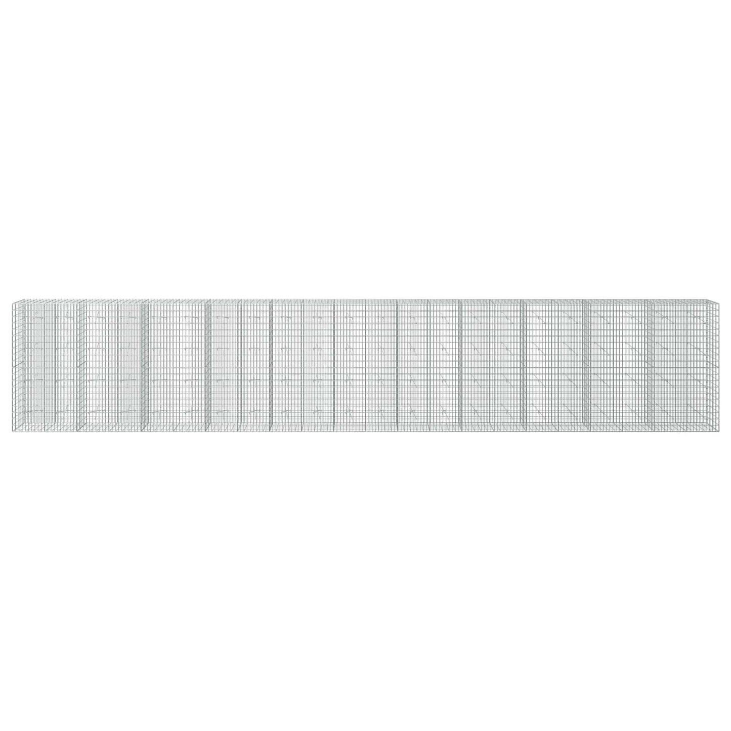 vidaXL Γκαμπιόν με σύρμα 5 mm και πλέγμα 5x10 cm 1100x20x200 εκ