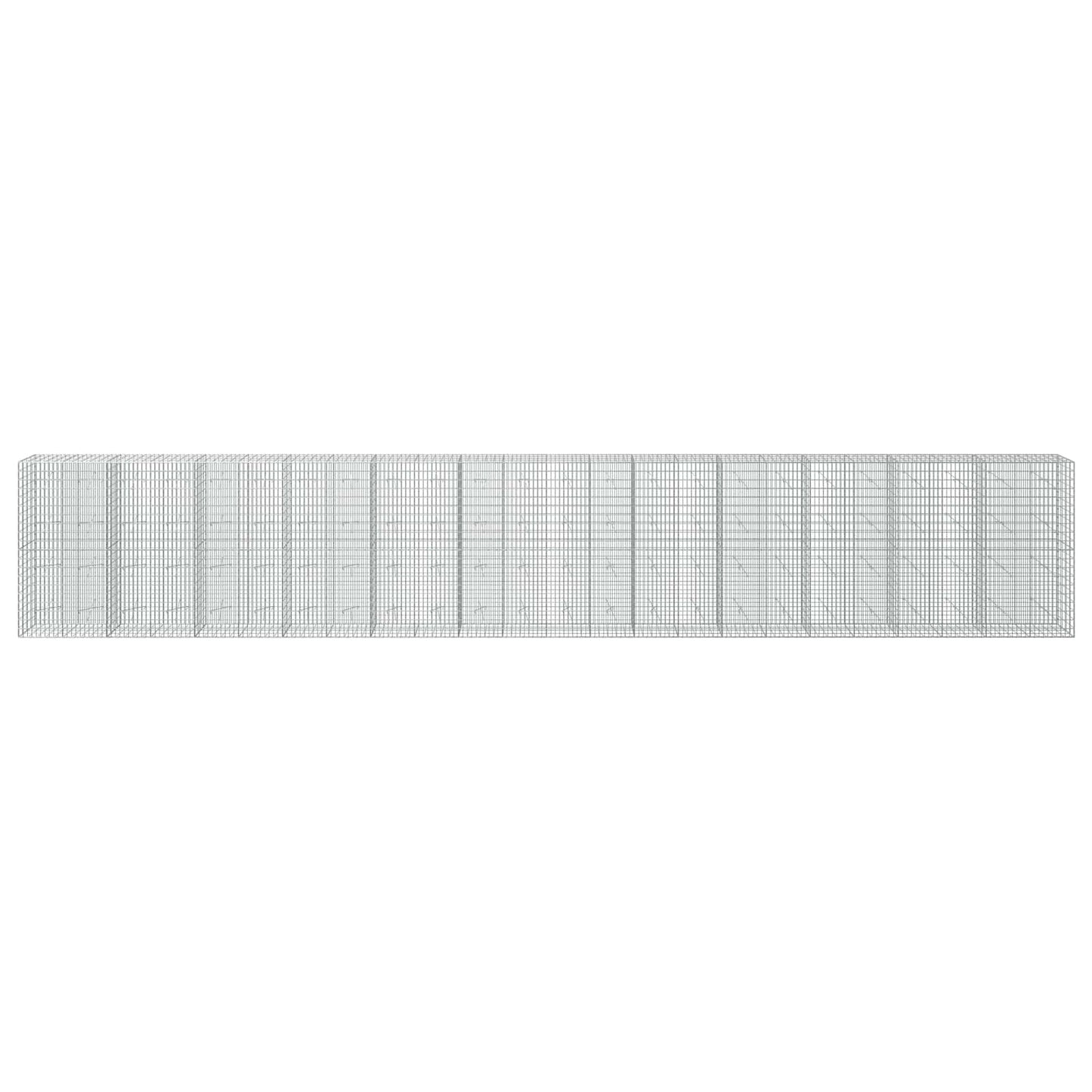 vidaXL Γκαμπιόν με σύρμα 5 mm και πλέγμα 5x10 cm 1200x20x200 εκ