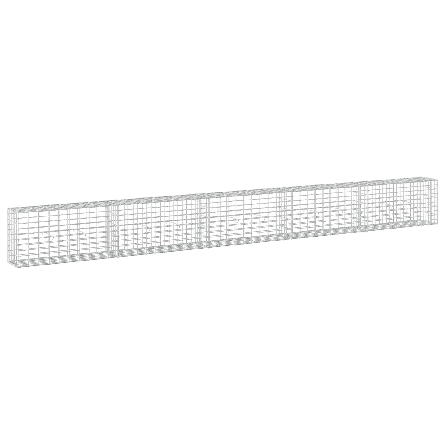 vidaXL Γκαμπιόν με σύρμα 5 mm και πλέγμα 5x10 cm 500x30x50 εκ