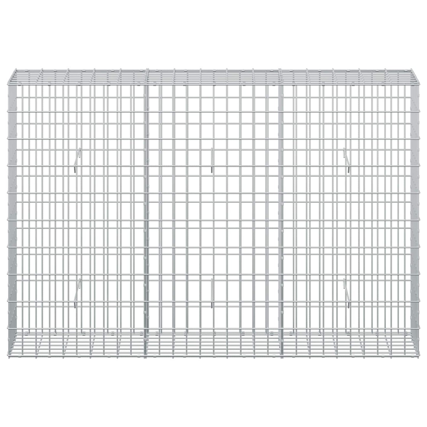 vidaXL Γκαμπιόν με σύρμα 5 mm και πλέγμα 5x10 cm 150x30x100 εκ