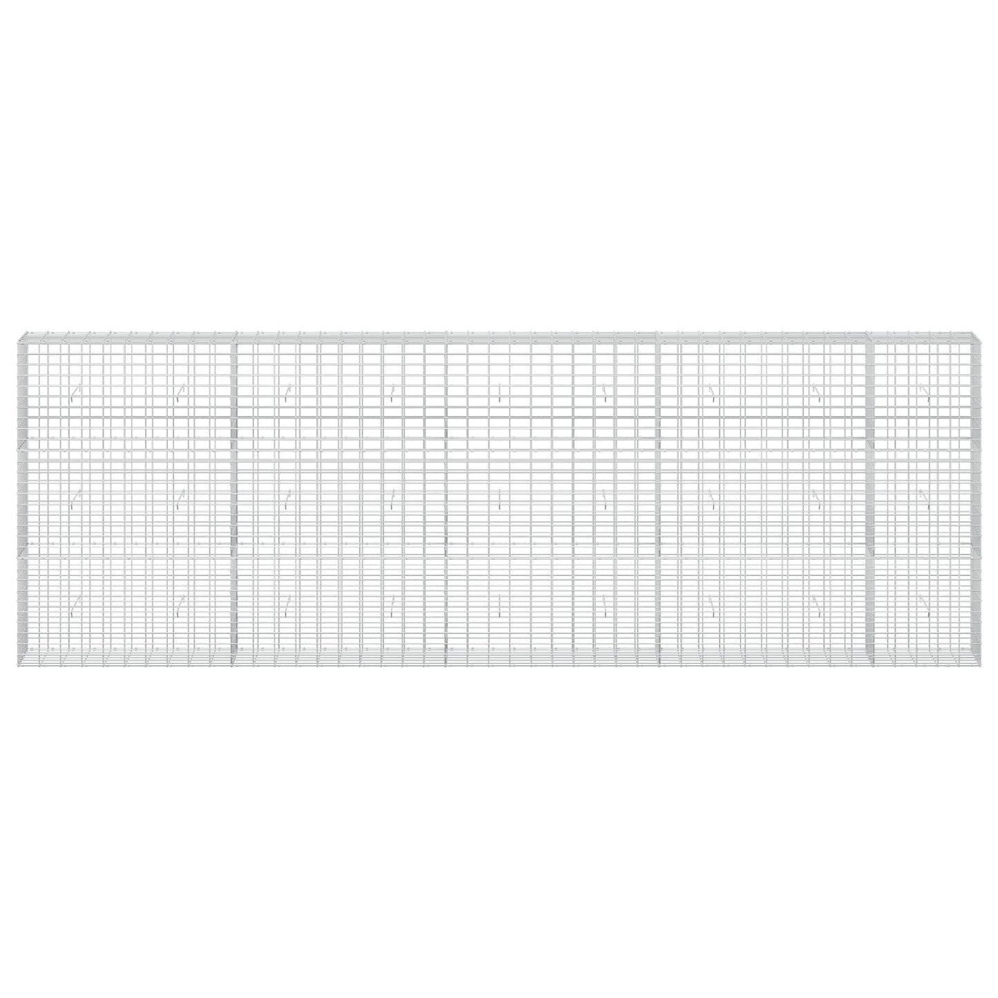 vidaXL Γκαμπιόν με σύρμα 5 mm και πλέγμα 5x10 cm 450x30x150 εκ