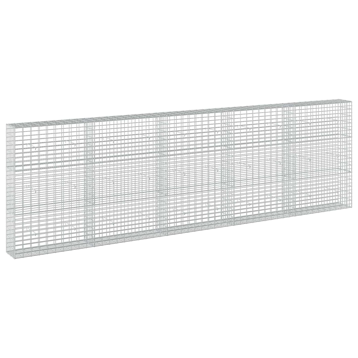 vidaXL Γκαμπιόν με σύρμα 5 mm και πλέγμα 5x10 cm 500x30x150 εκ
