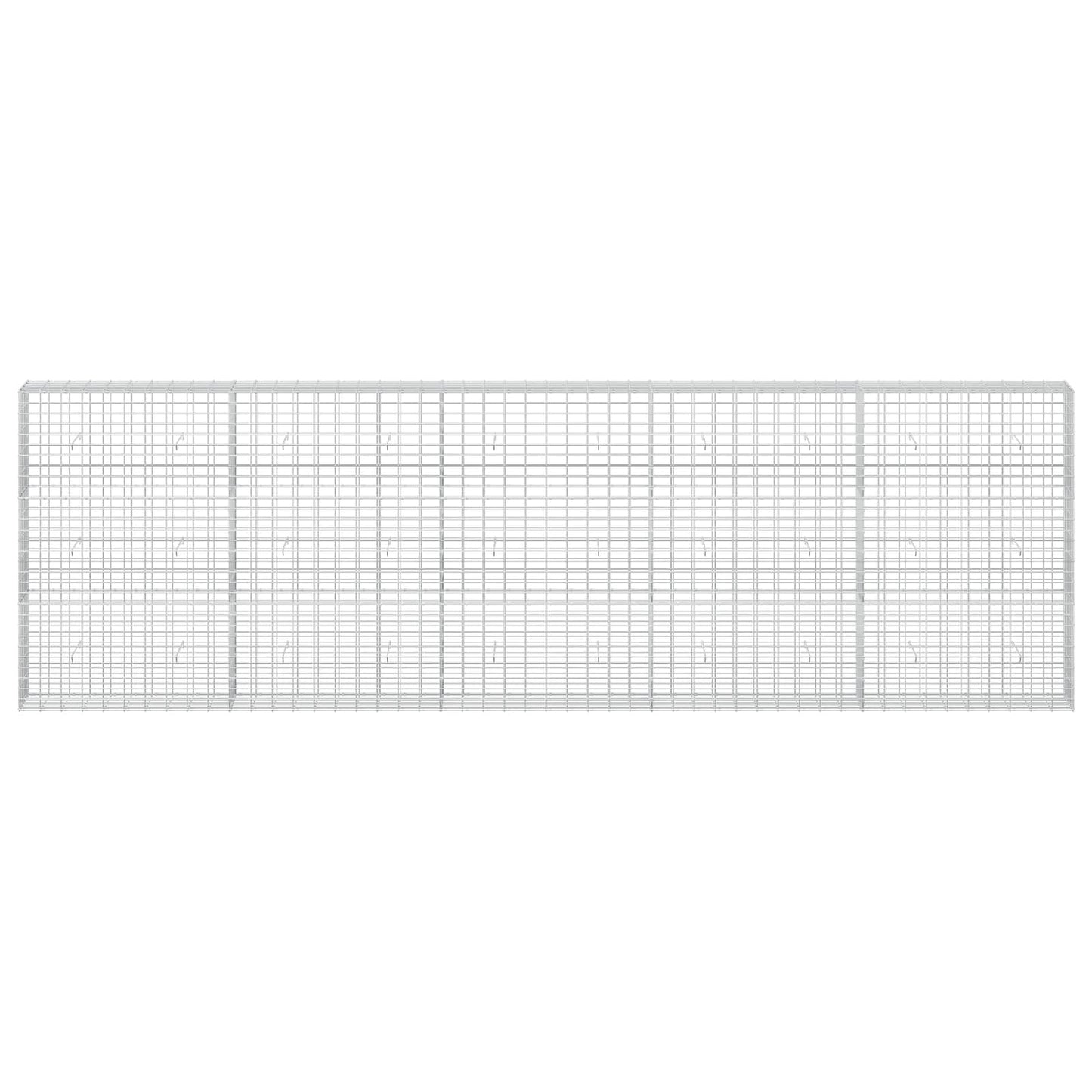 vidaXL Γκαμπιόν με σύρμα 5 mm και πλέγμα 5x10 cm 500x30x150 εκ