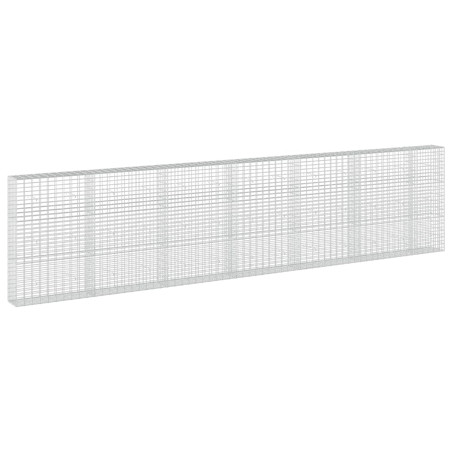 vidaXL Γκαμπιόν με σύρμα 5 mm και πλέγμα 5x10 cm 650x30x150 εκ