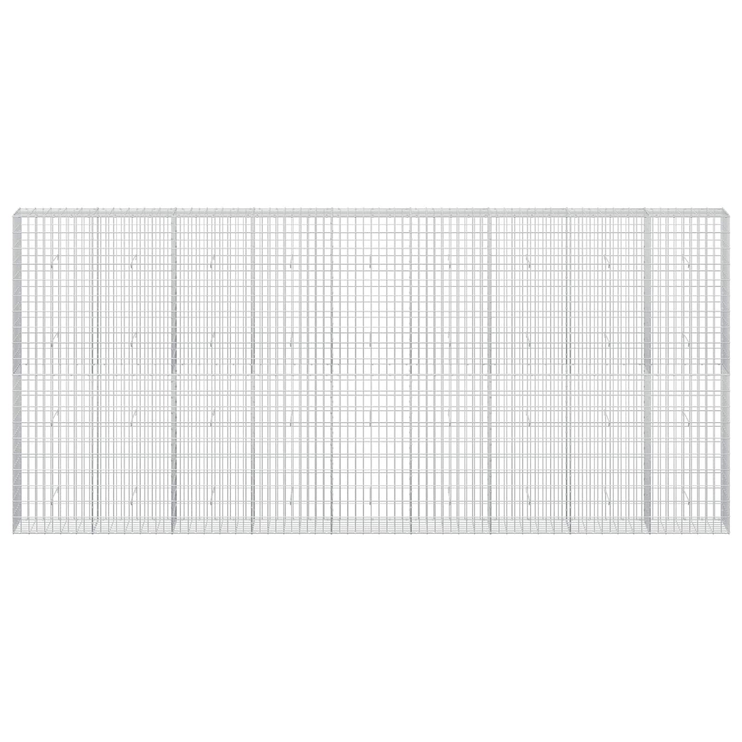 vidaXL Γκαμπιόν με σύρμα 5 mm και πλέγμα 5x10 cm 450x30x200 εκ