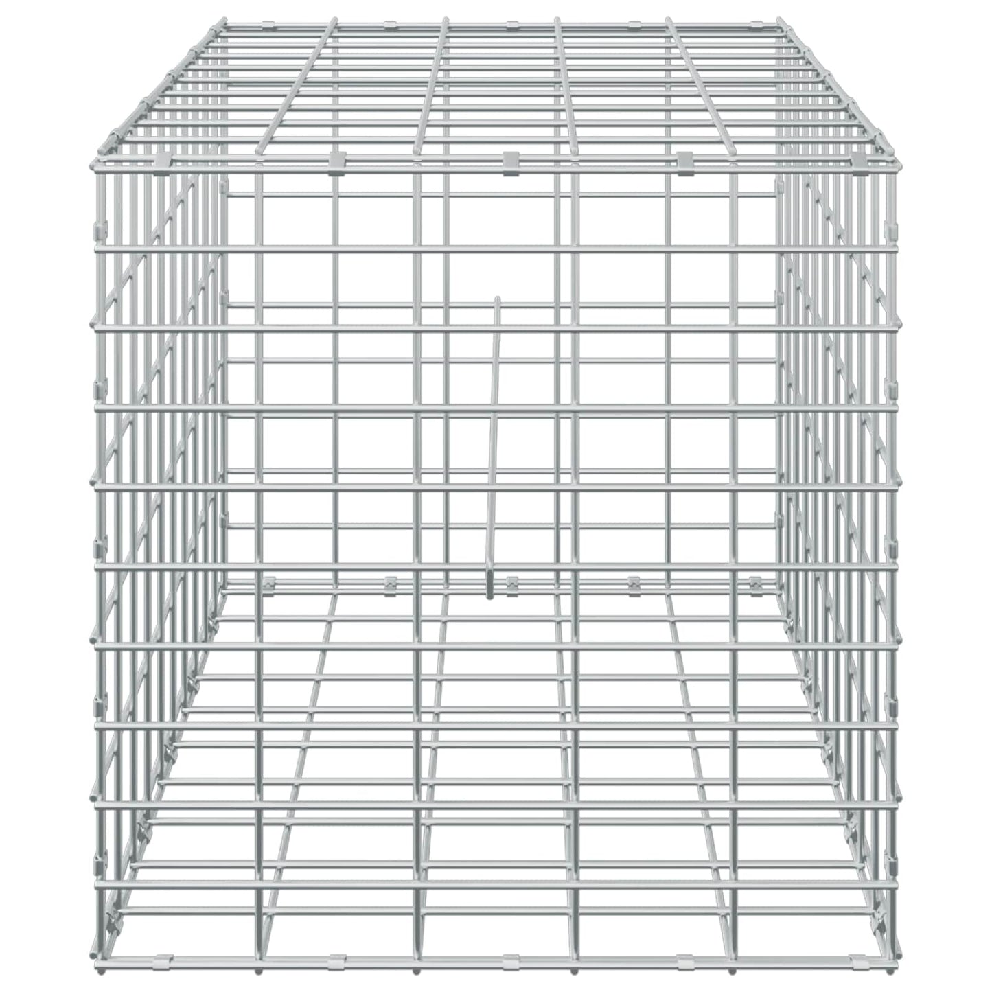 vidaXL Γκαμπιόν με σύρμα 5 mm και πλέγμα 5x10 cm 50x50x50 εκ.