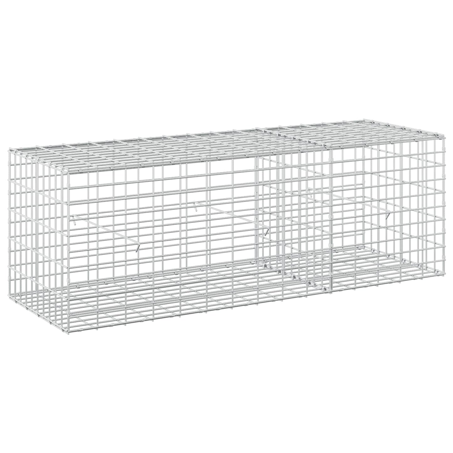vidaXL Γκαμπιόν με σύρμα 5 mm και πλέγμα 5x10 cm 150x50x50 εκ.