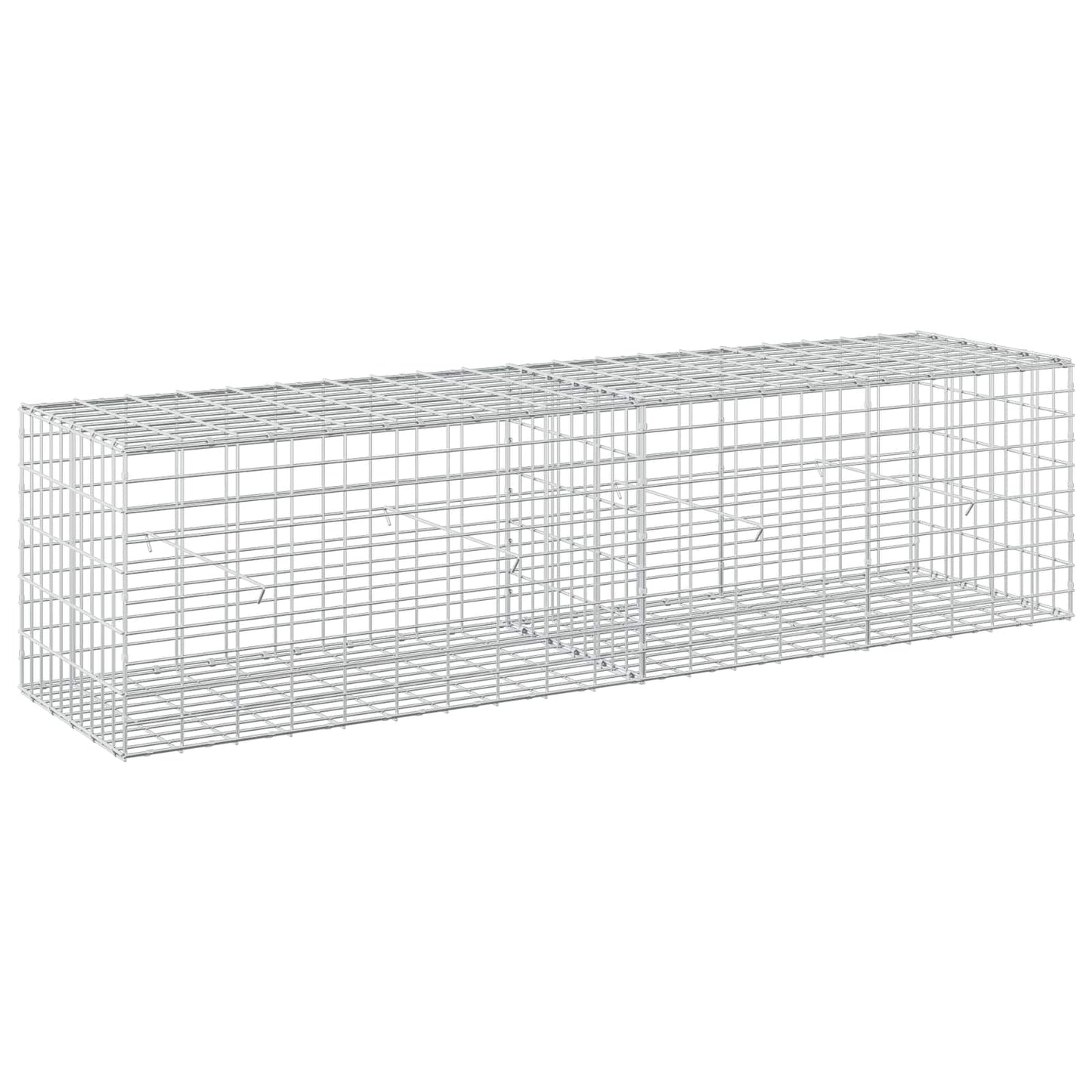 vidaXL Γκαμπιόν με σύρμα 5 mm και πλέγμα 5x10 cm 200x50x50 εκ