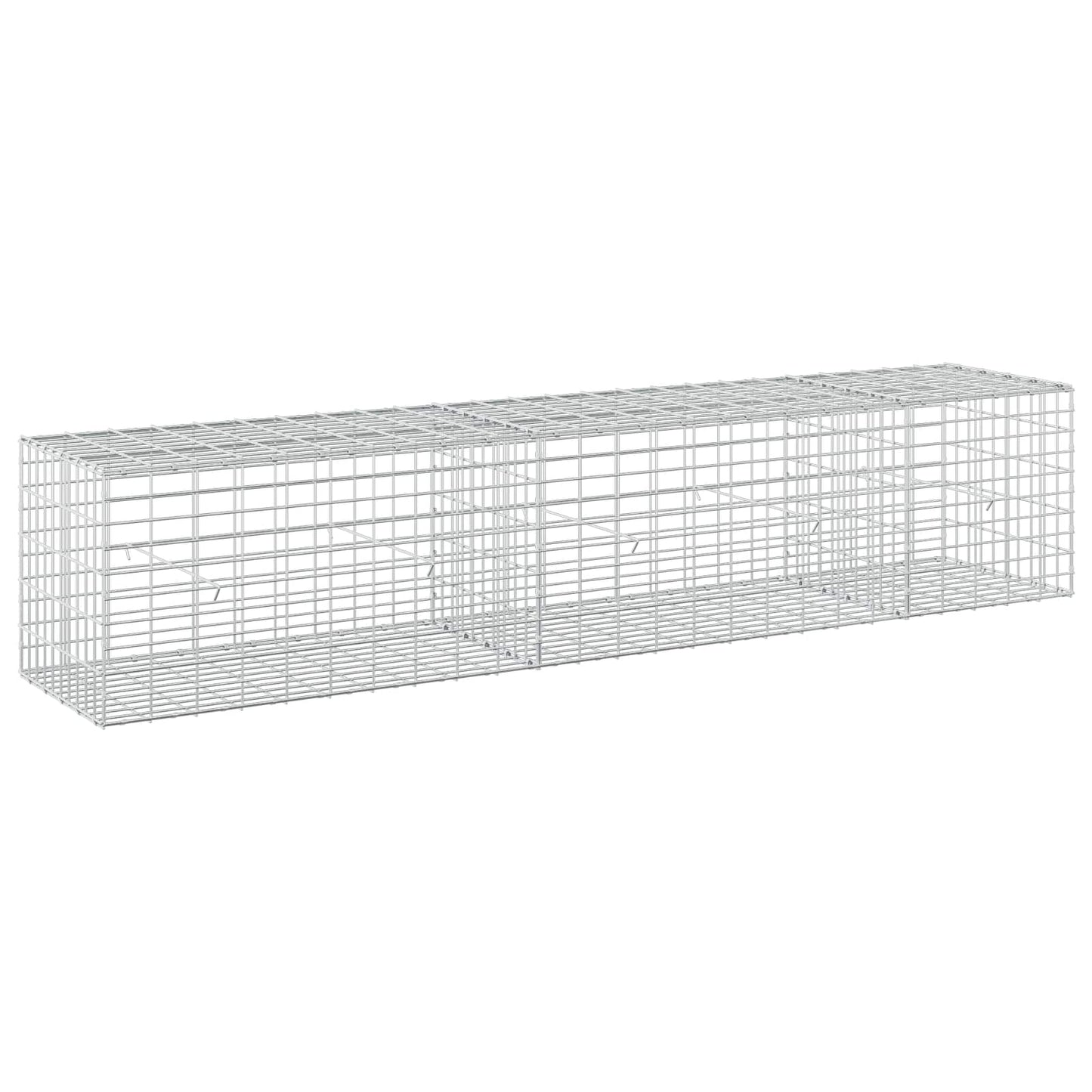 vidaXL Γκαμπιόν με σύρμα 5 mm και πλέγμα 5x10 cm 250x50x50 εκ
