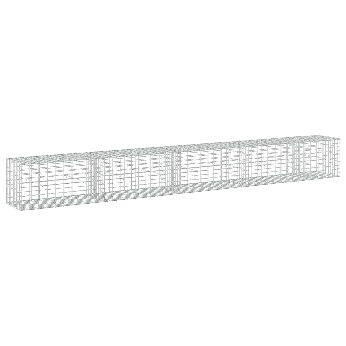 vidaXL Γκαμπιόν με σύρμα 5 mm και πλέγμα 5x10 cm 450x50x50 εκ