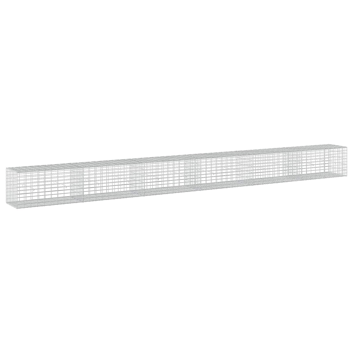vidaXL Γκαμπιόν με σύρμα 5 mm και πλέγμα 5x10 cm 600x50x50 εκ