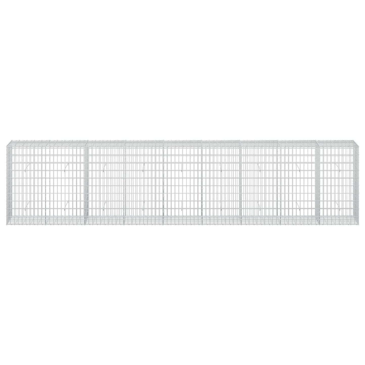 vidaXL Γκαμπιόν με σύρμα 5 mm και πλέγμα 5x10 cm 450x50x100 εκ