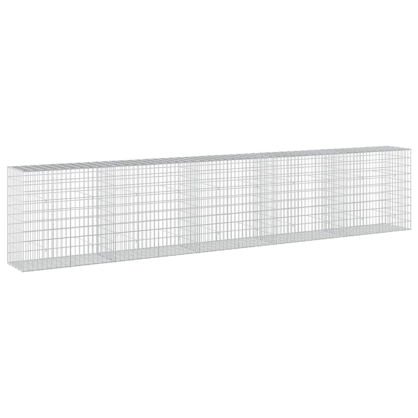 vidaXL Γκαμπιόν με σύρμα 5 mm και πλέγμα 5x10 cm 500x50x100 εκ
