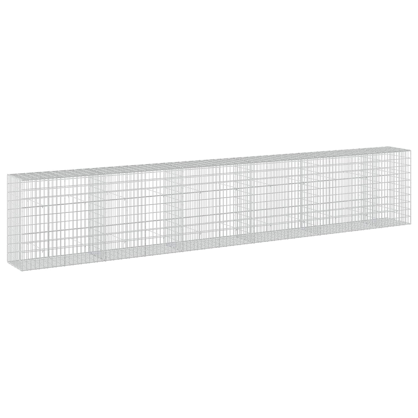 vidaXL Γκαμπιόν με σύρμα 5 mm και πλέγμα 5x10 cm 550x50x100 εκ