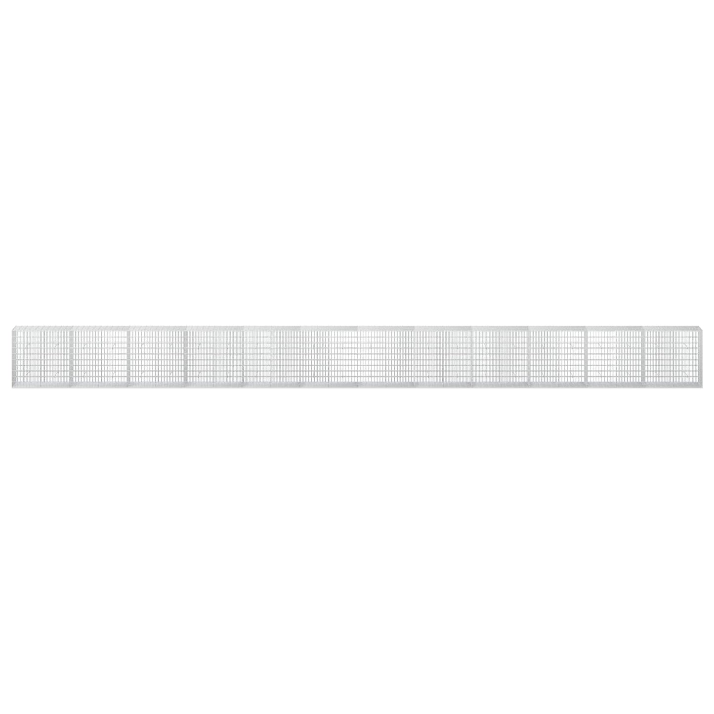 vidaXL Γκαμπιόν με σύρμα 5 mm και πλέγμα 5x10 cm 1200x50x100 εκ