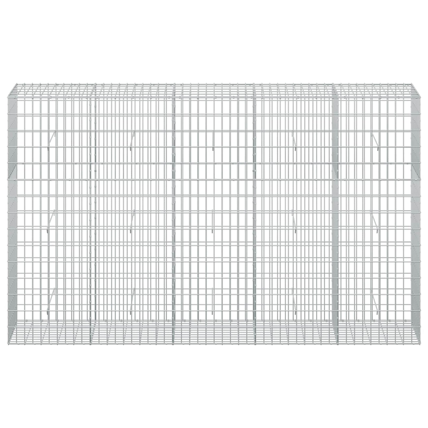 vidaXL Γκαμπιόν με σύρμα 5 mm και πλέγμα 5x10 cm 250x50x150 εκ