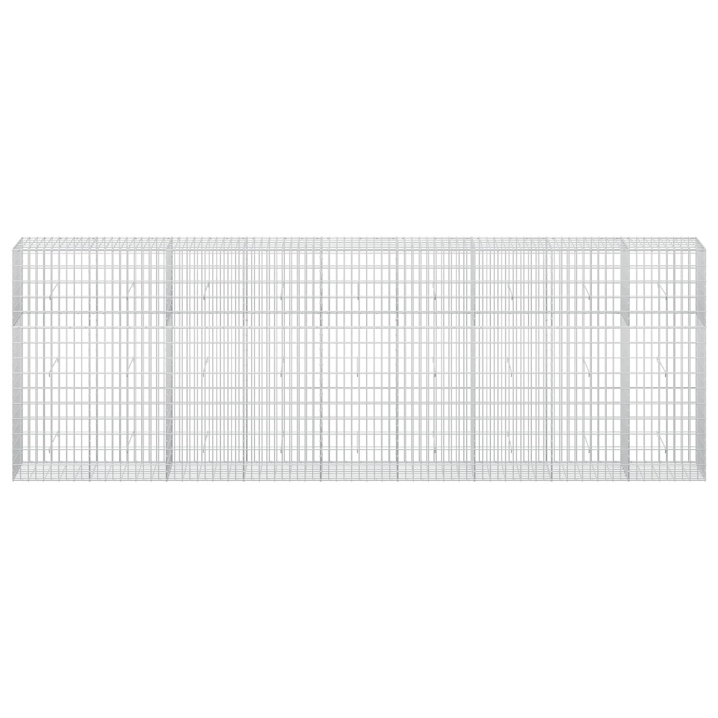 vidaXL Γκαμπιόν με σύρμα 5 mm και πλέγμα 5x10 cm 450x50x150 εκ