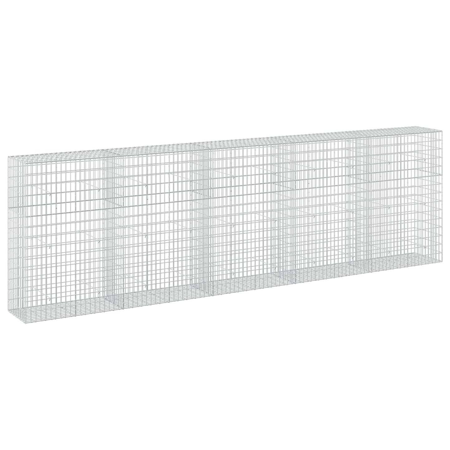 vidaXL Γκαμπιόν με σύρμα 5 mm και πλέγμα 5x10 cm 500x50x150 εκ