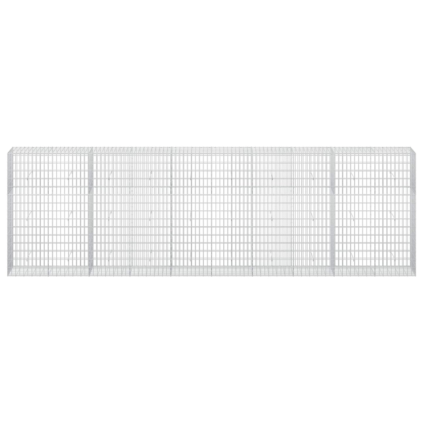 vidaXL Γκαμπιόν με σύρμα 5 mm και πλέγμα 5x10 cm 500x50x150 εκ