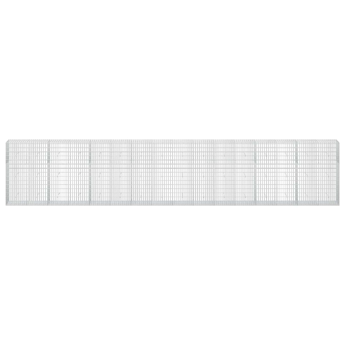 vidaXL Γκαμπιόν με σύρμα 5 mm και πλέγμα 5x10 cm 800x50x150 εκ.
