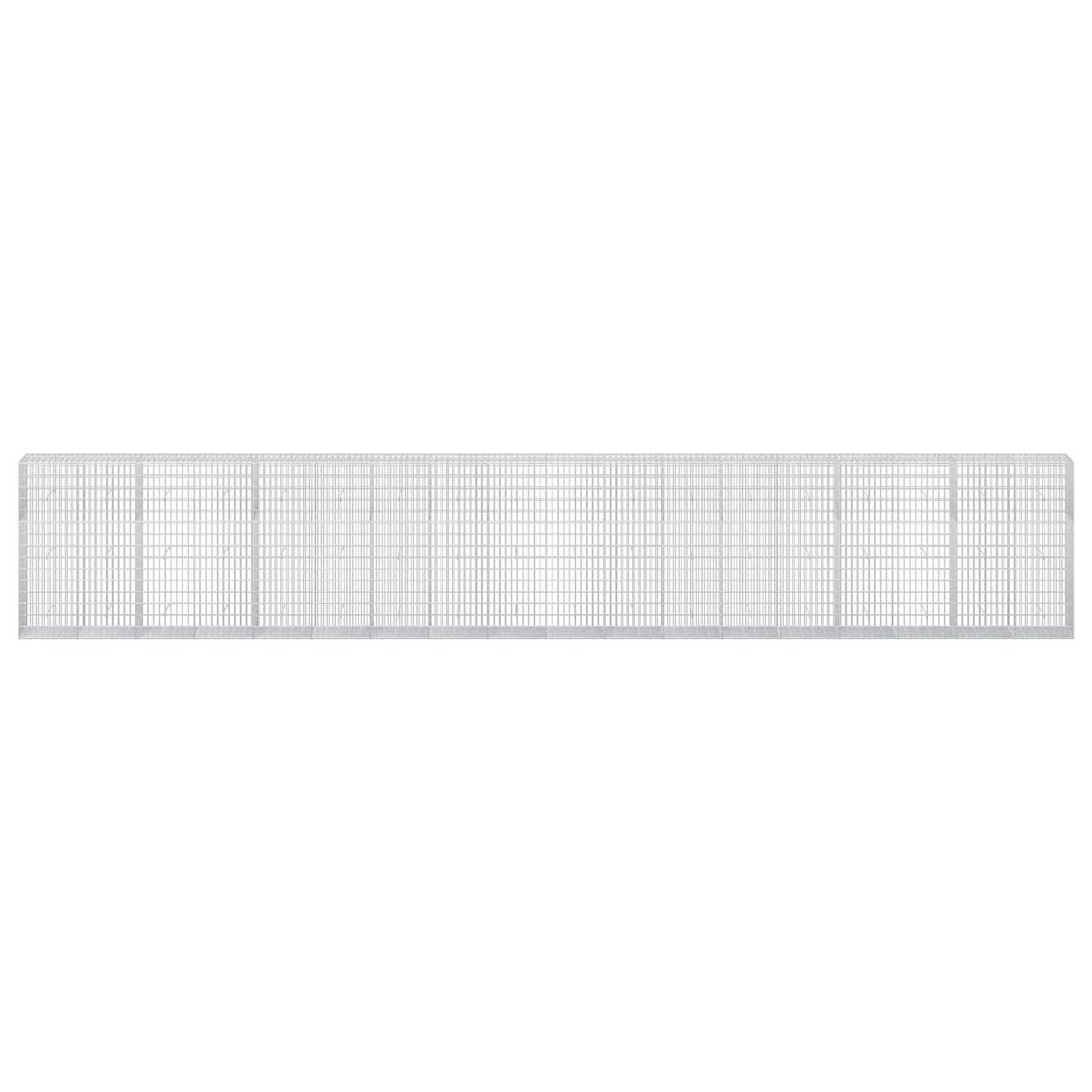 vidaXL Γκαμπιόν με σύρμα 5 mm και πλέγμα 5x10 cm 900x50x150 εκ