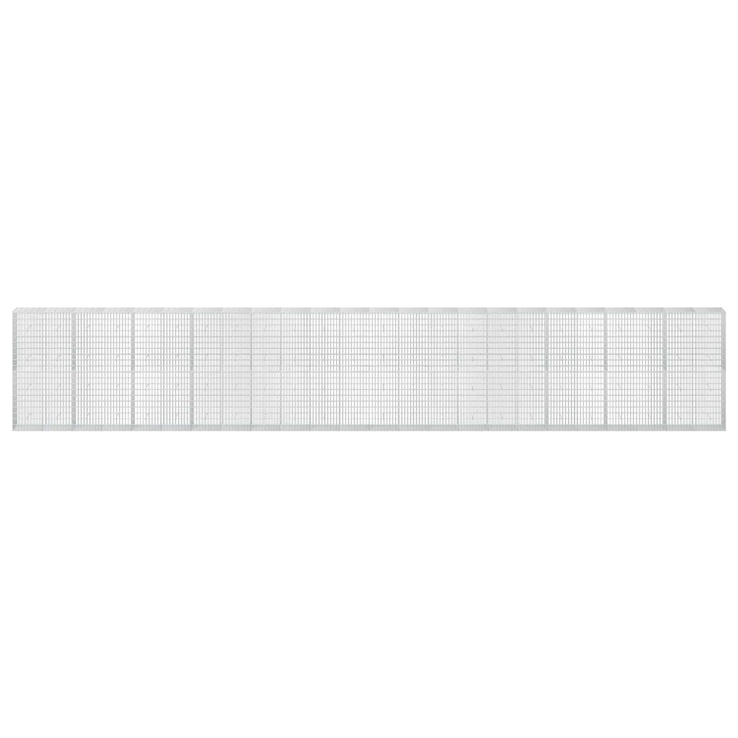 vidaXL Γκαμπιόν με σύρμα 5 mm και πλέγμα 5x10 cm 1200x50x200 εκ