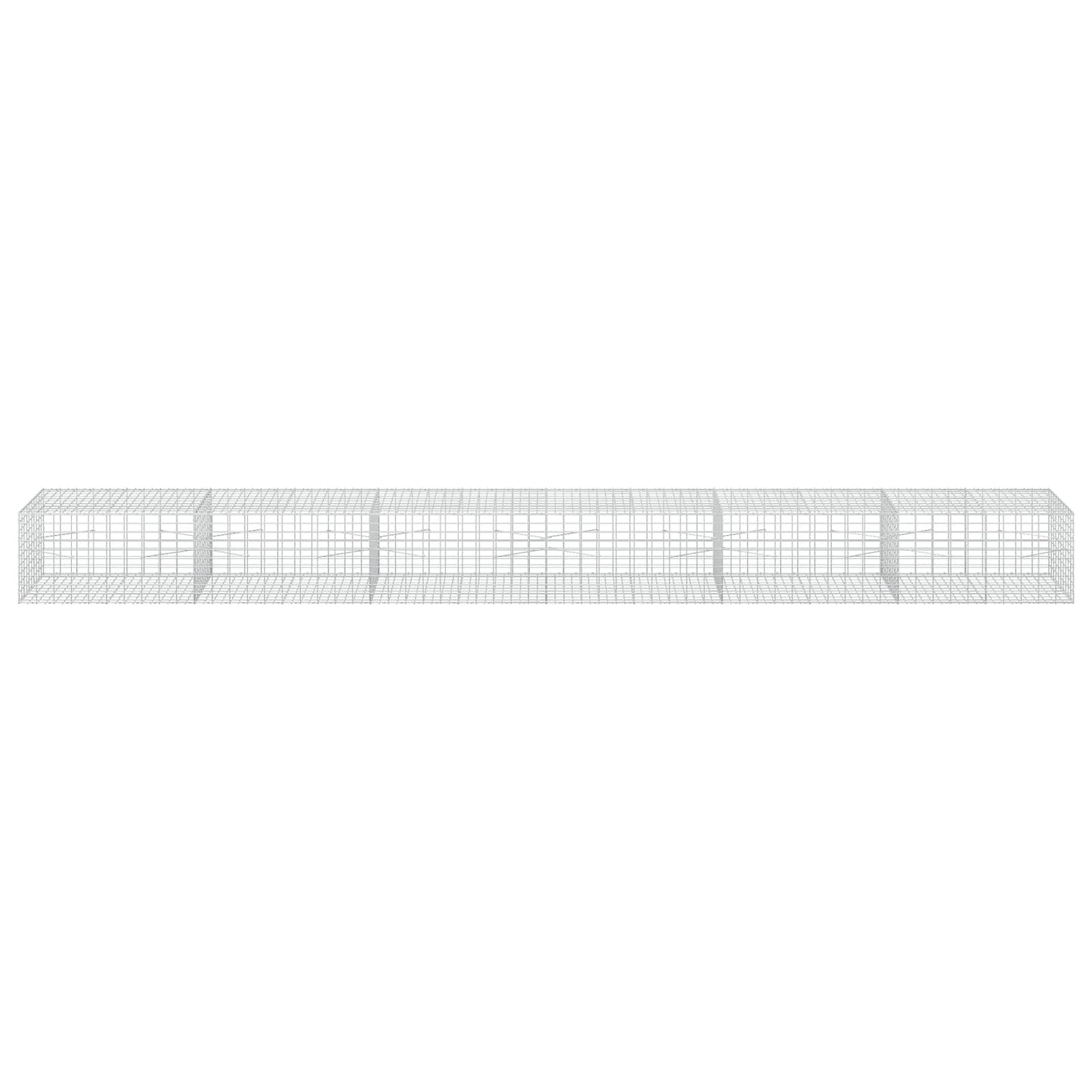 vidaXL Γκαμπιόν με σύρμα 5 mm και πλέγμα 5x10 cm 600x100x50 εκ.
