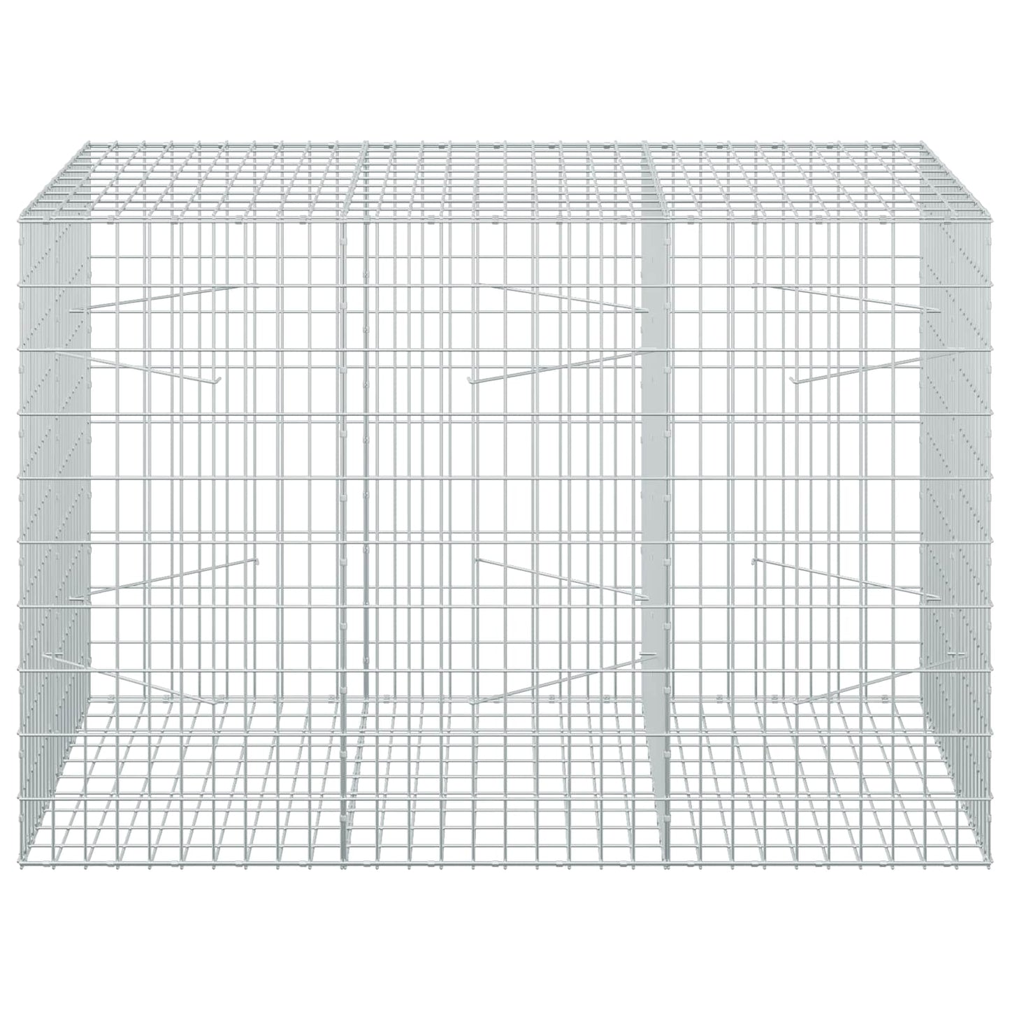 vidaXL Γκαμπιόν με σύρμα 5 mm και πλέγμα 5x10 cm 150x100x100 εκ.