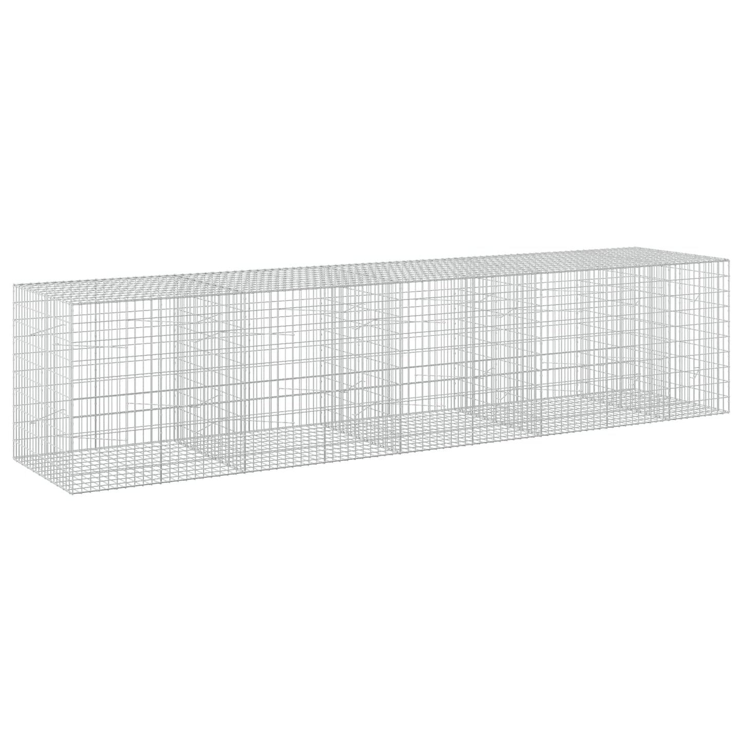 vidaXL Γκαμπιόν με σύρμα 5 mm και πλέγμα 5x10 cm 450x100x100 εκ