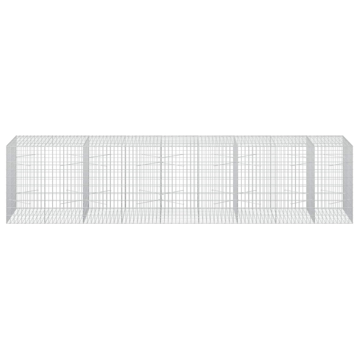 vidaXL Γκαμπιόν με σύρμα 5 mm και πλέγμα 5x10 cm 450x100x100 εκ