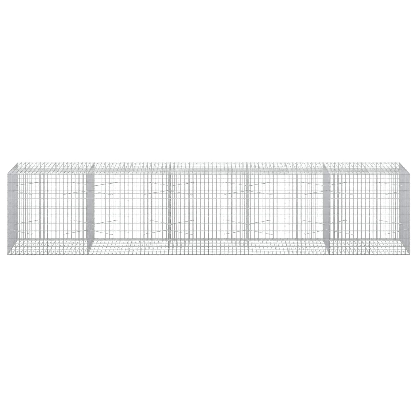 vidaXL Γκαμπιόν με σύρμα 5 mm και πλέγμα 5x10 cm 500x100x100 εκ