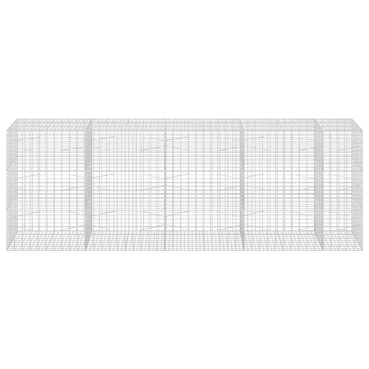 vidaXL Γκαμπιόν με σύρμα 5 mm και πλέγμα 5x10 cm 450x100x150 εκ.