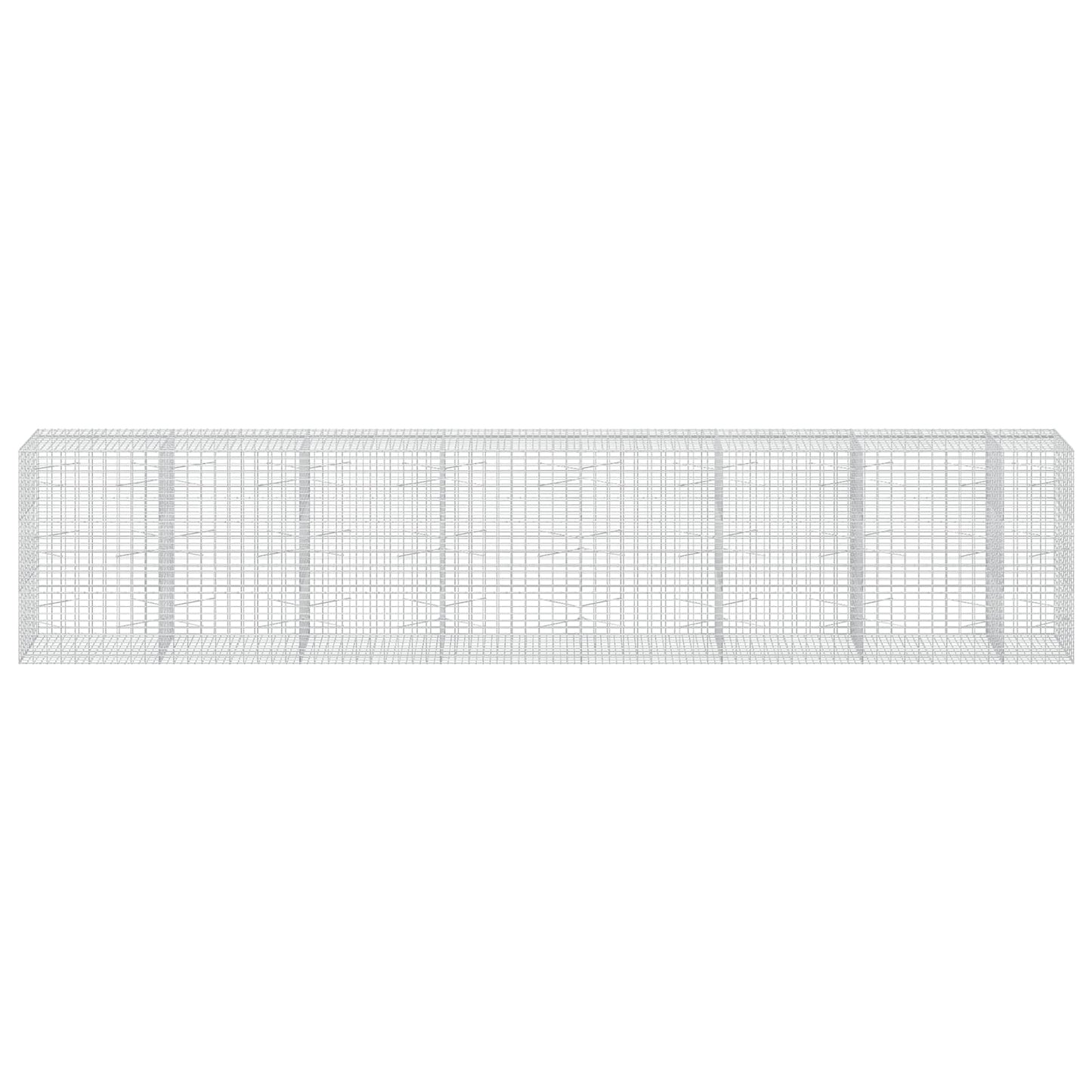 vidaXL Γκαμπιόν με σύρμα 5 mm και πλέγμα 5x10 cm 750x100x150 εκ