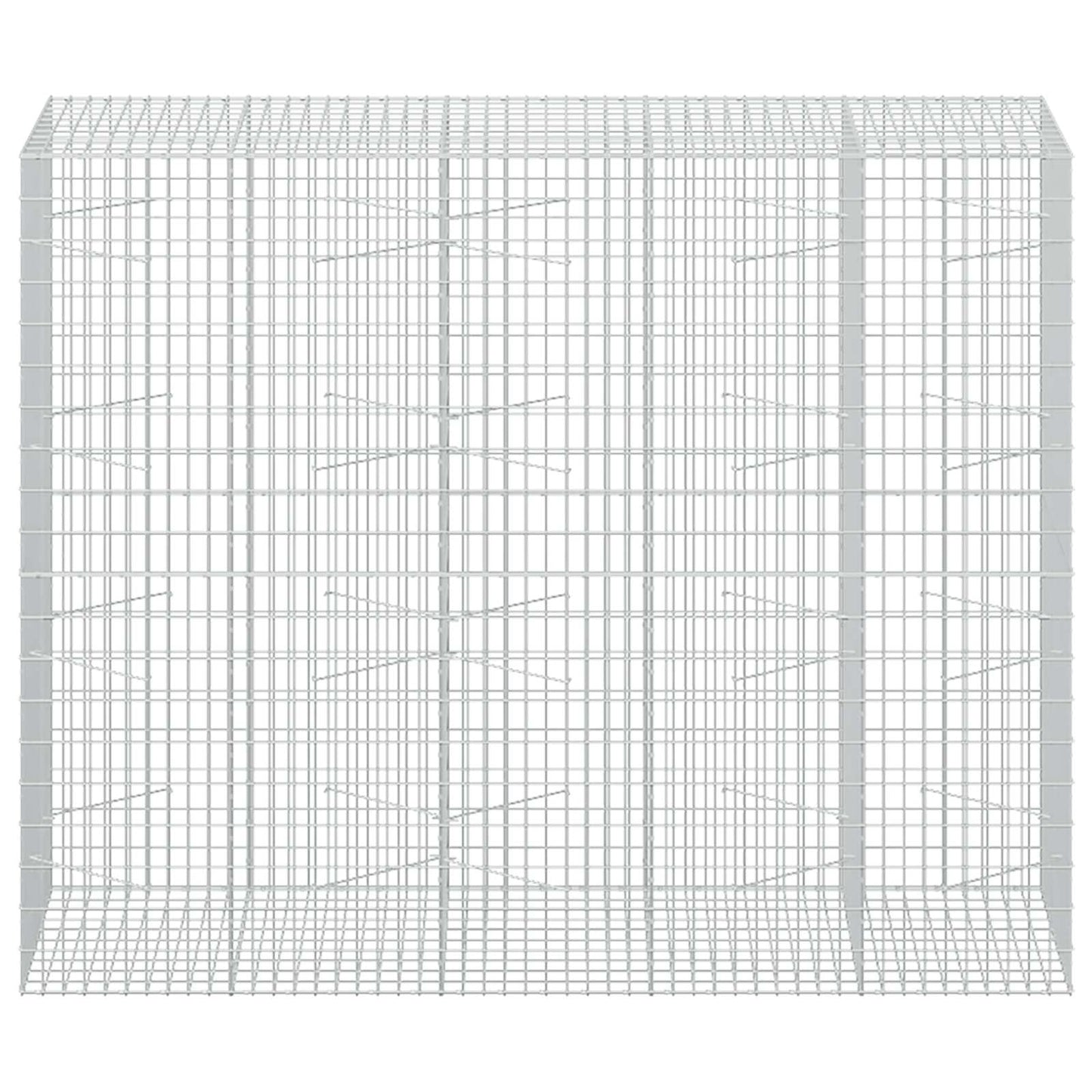 vidaXL Γκαμπιόν με σύρμα 5 mm και πλέγμα 5x10 cm 250x100x200 εκ.