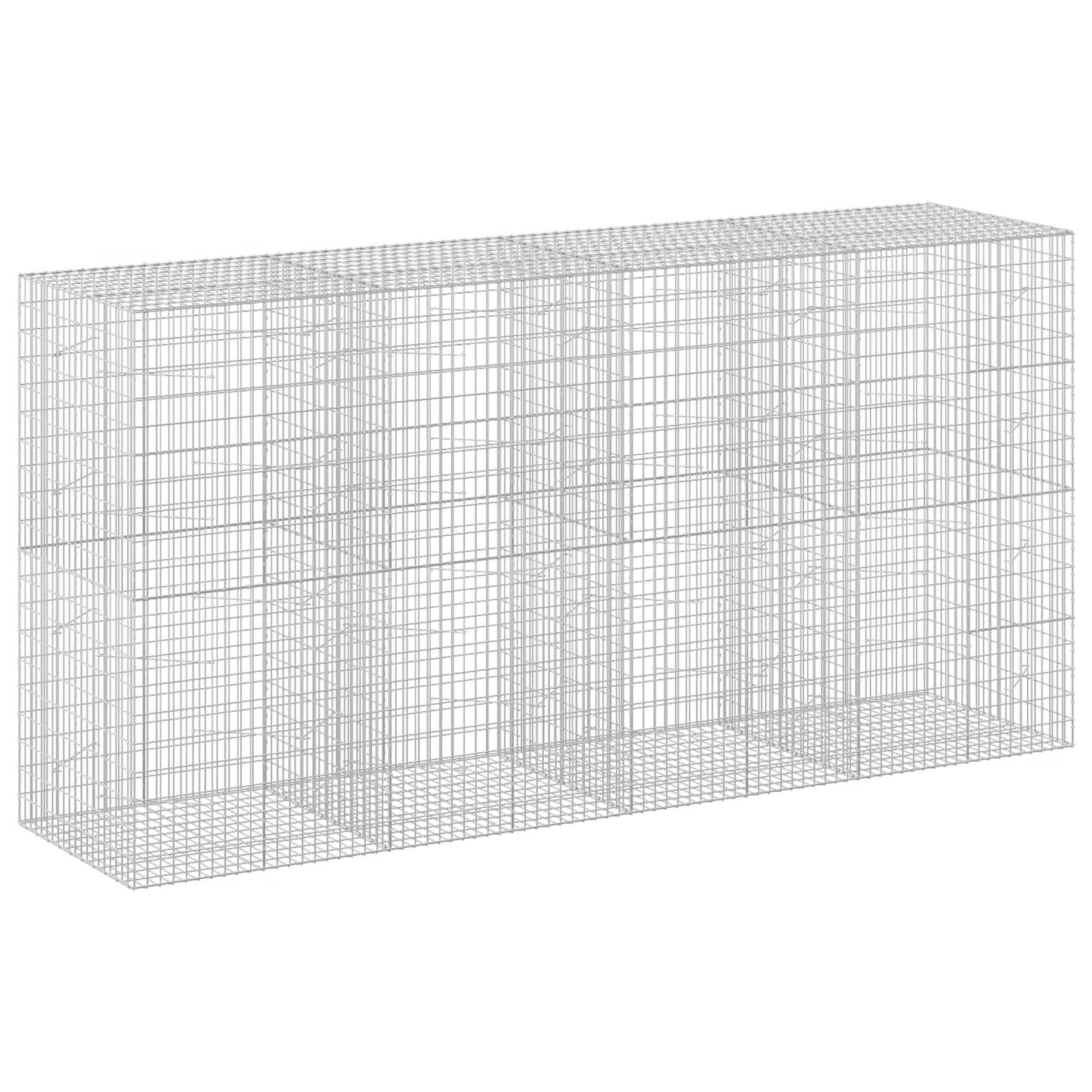 vidaXL Γκαμπιόν με σύρμα 5 mm και πλέγμα 5x10 cm 400x100x200 εκ