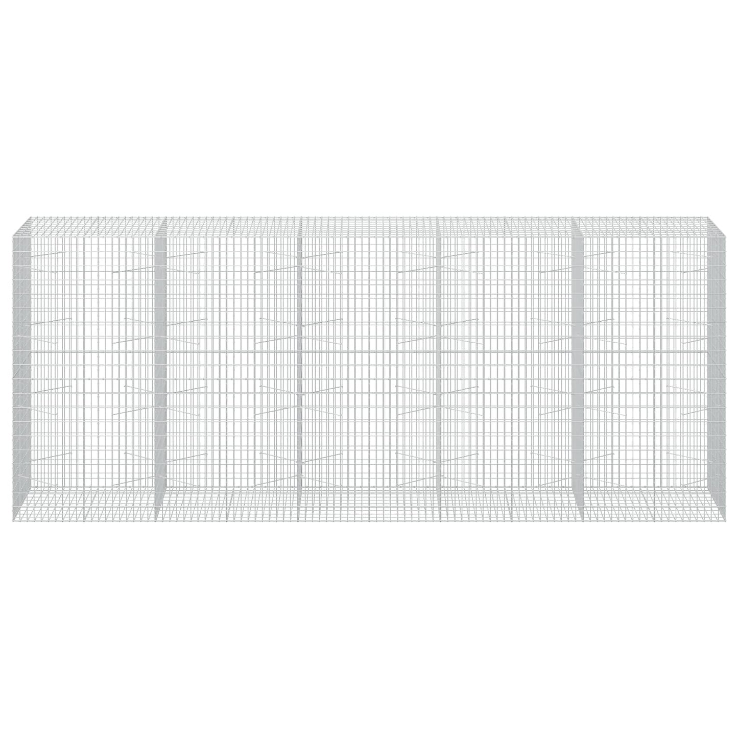 vidaXL Γκαμπιόν με σύρμα 5 mm και πλέγμα 5x10 cm 500x100x200 εκ