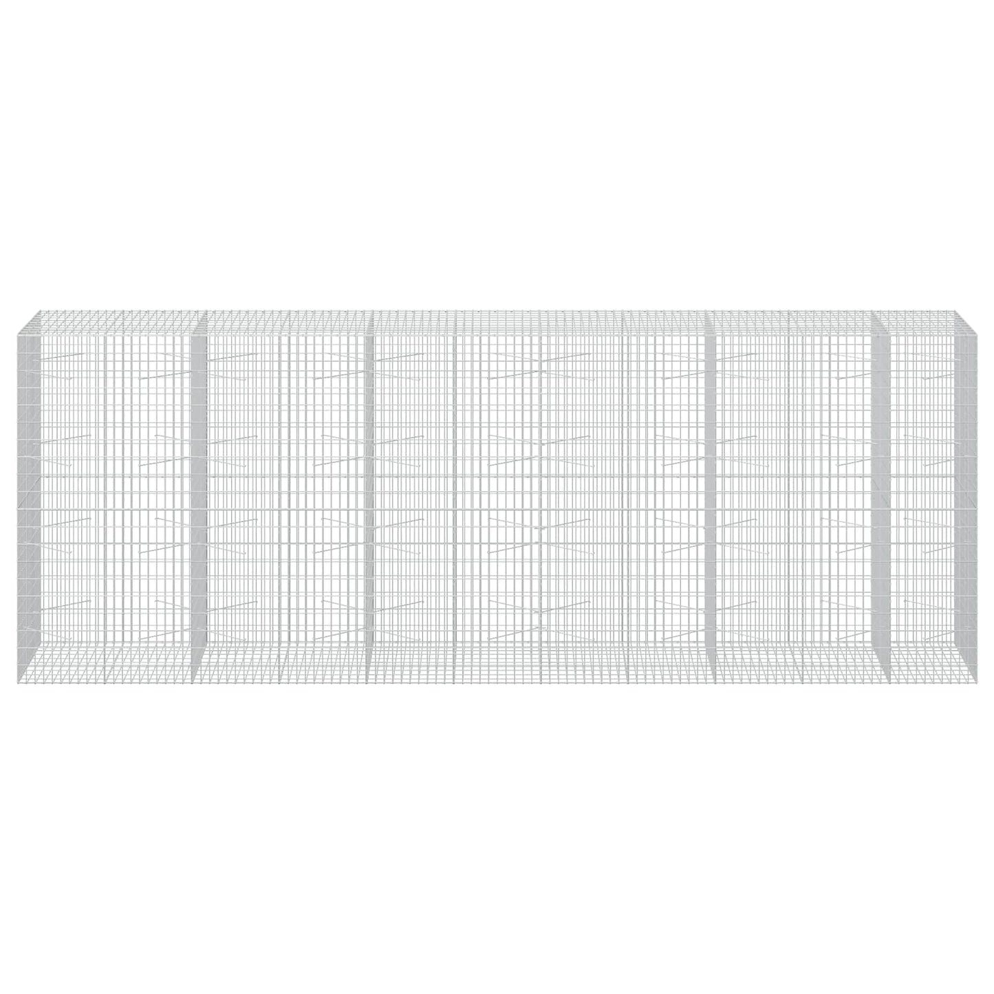 vidaXL Γκαμπιόν με σύρμα 5 mm και πλέγμα 5x10 cm 550x100x200 εκ.