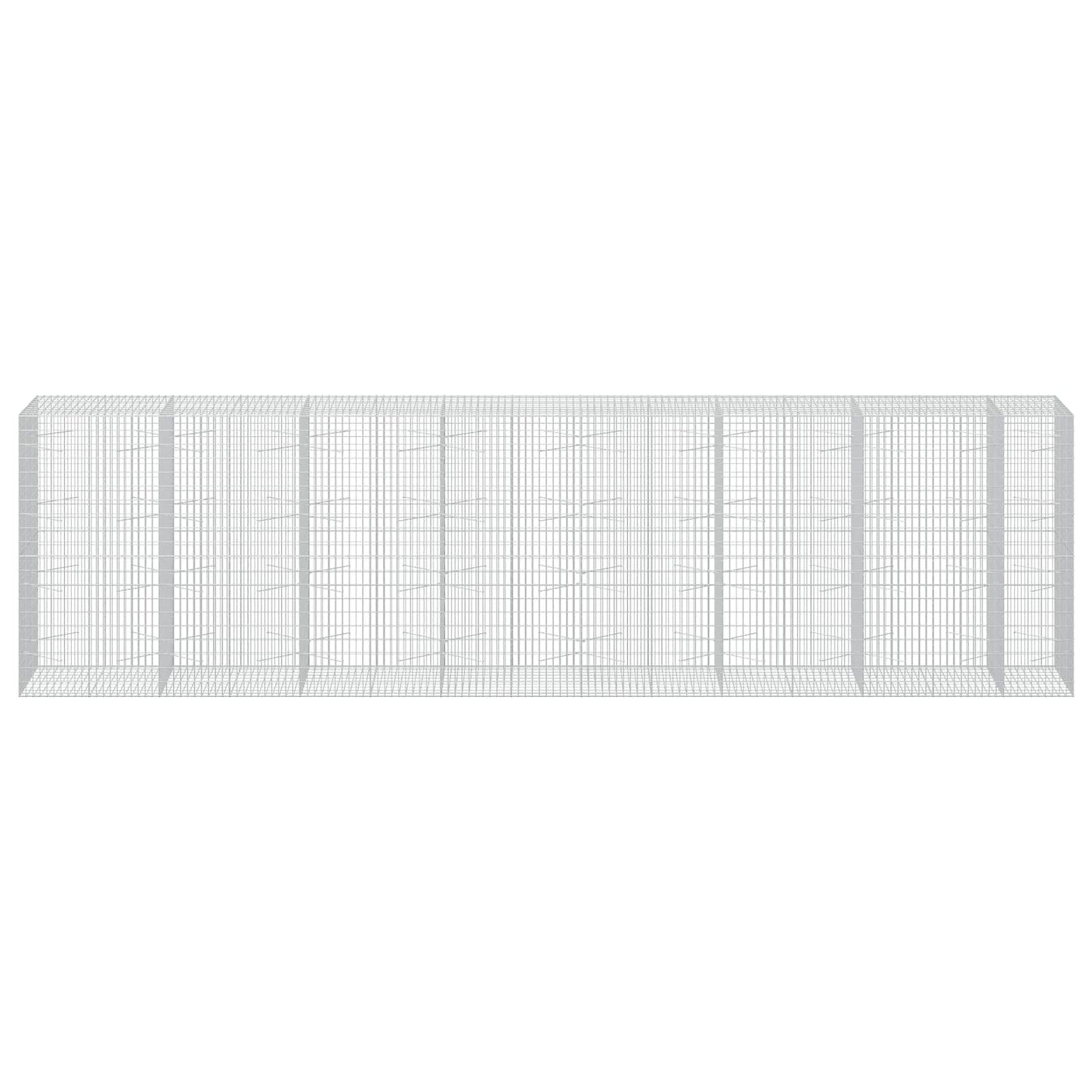 vidaXL Γκαμπιόν με σύρμα 5 mm και πλέγμα 5x10 cm 750x100x200 εκ.