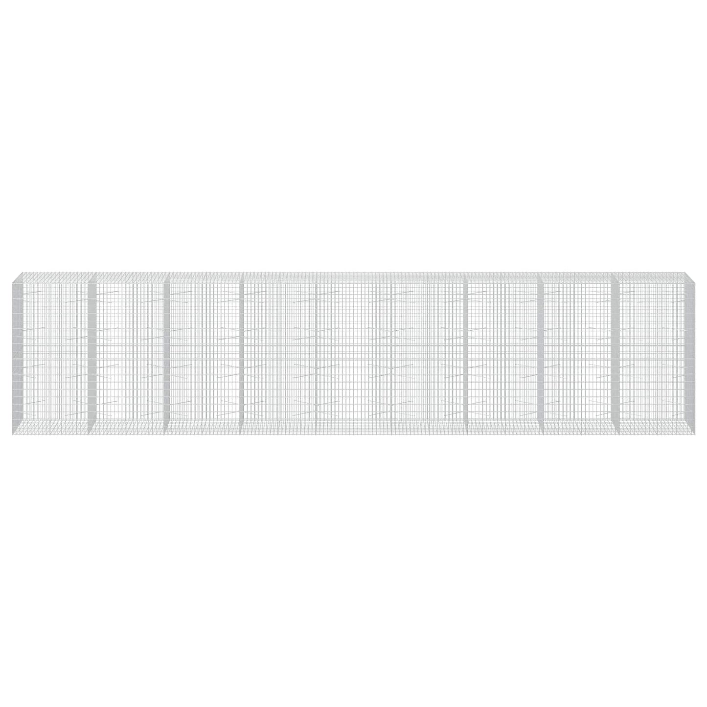vidaXL Γκαμπιόν με σύρμα 5 mm και πλέγμα 5x10 cm 900x100x200 εκ