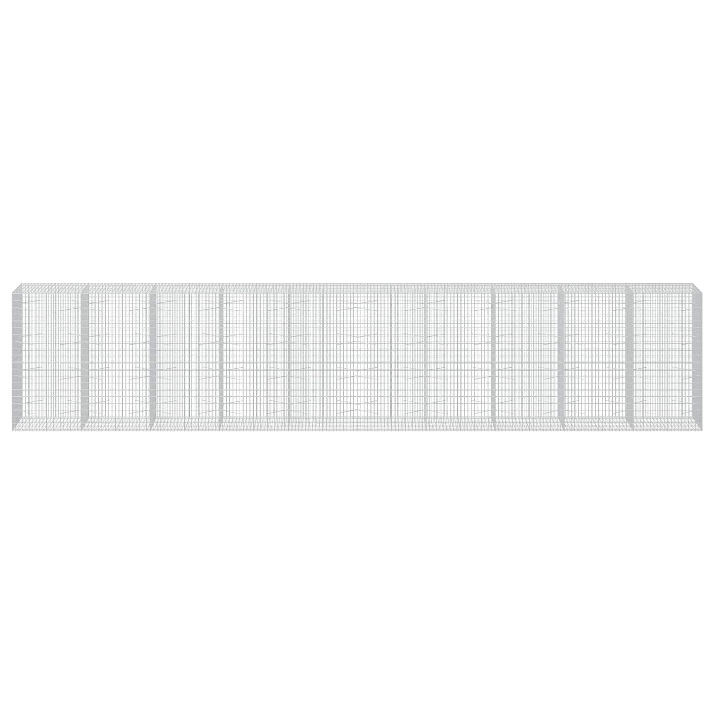 vidaXL Γκαμπιόν με σύρμα 5 mm και πλέγμα 5x10 cm 1000x100x200 εκ