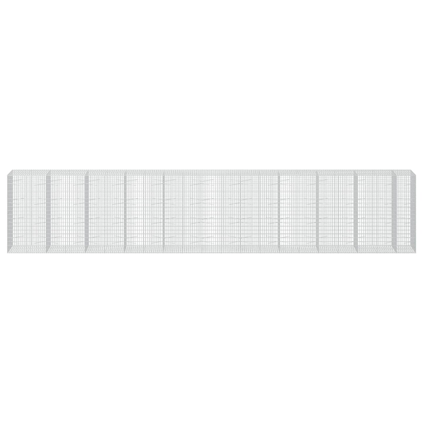 vidaXL Γκαμπιόν με σύρμα 5 mm και πλέγμα 5x10 cm 1050x100x200 εκ.
