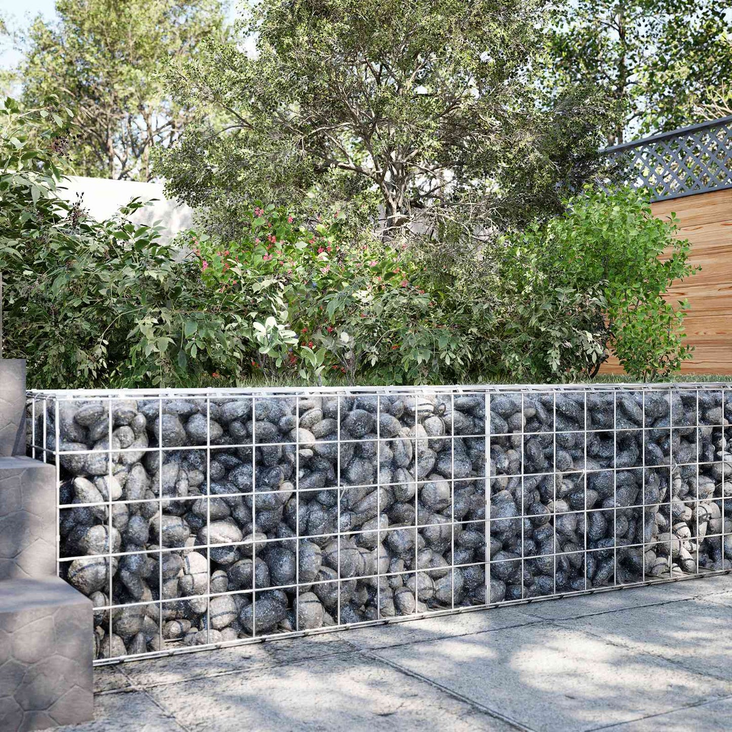 vidaXL Γκαμπιόν με σύρμα 5 mm και πλέγμα 10x10 cm 100x10x50 εκ