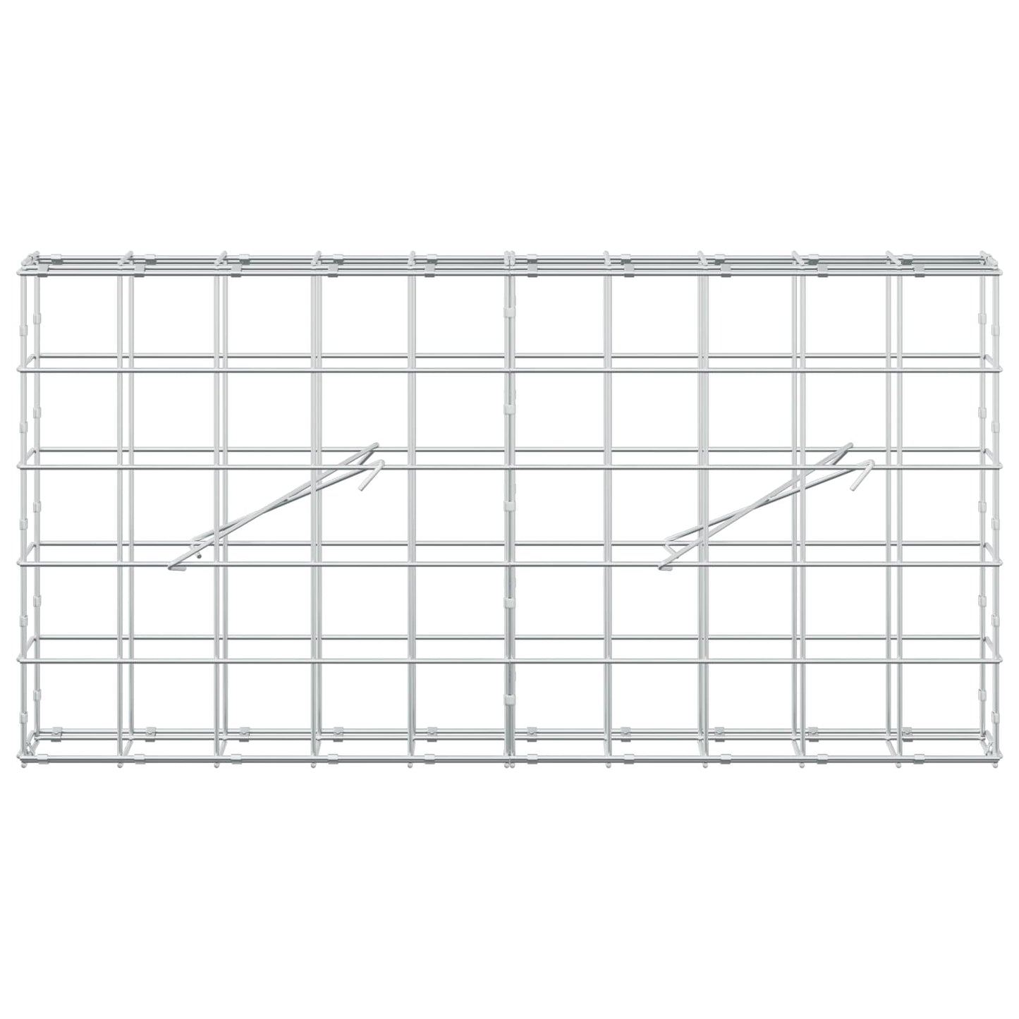vidaXL Γκαμπιόν με σύρμα 5 mm και πλέγμα 10x10 cm 100x10x50 εκ
