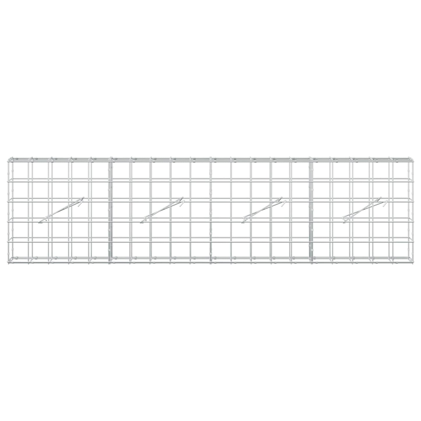 vidaXL Γκαμπιόν με σύρμα 5 mm και πλέγμα 10x10 cm 200x10x50 εκ