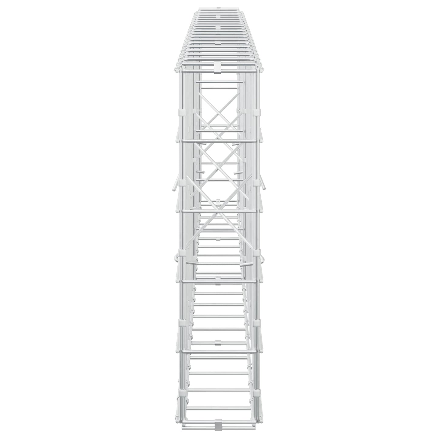 vidaXL Γκαμπιόν με σύρμα 5 mm και πλέγμα 10x10 cm 200x10x50 εκ
