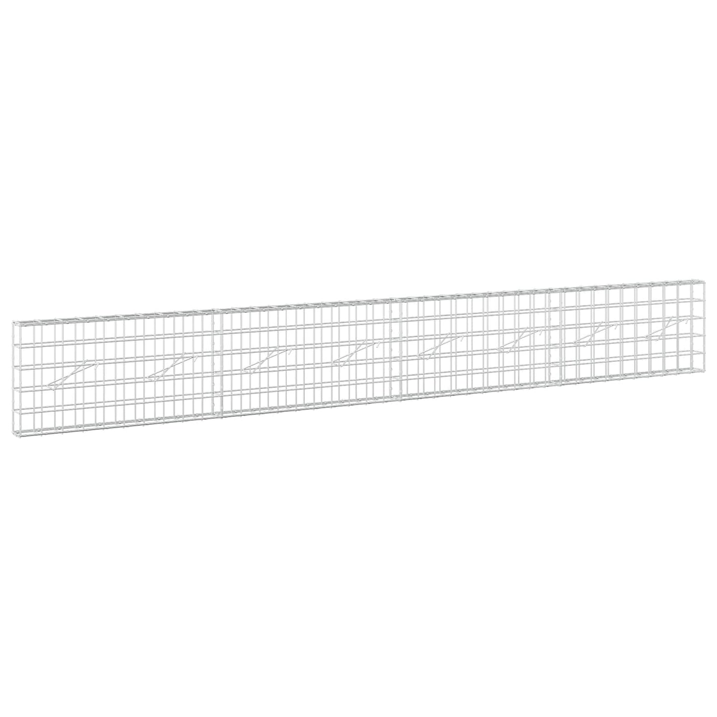 vidaXL Γκαμπιόν με σύρμα 5 mm και πλέγμα 10x10 cm 400x10x50 εκ