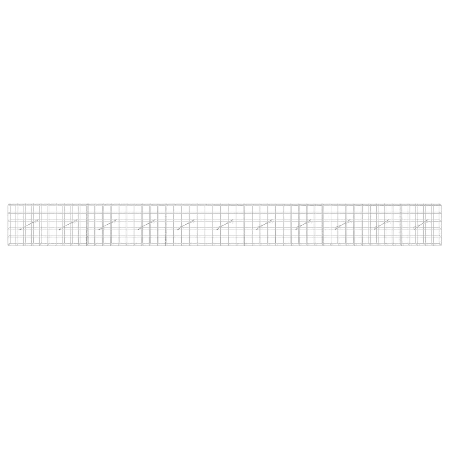 vidaXL Γκαμπιόν με σύρμα 5 mm και πλέγμα 10x10 cm 550x10x50 εκ